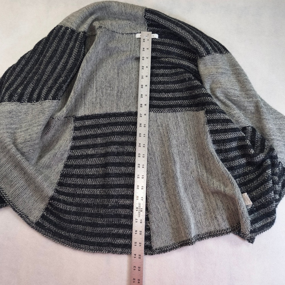 Cabi Gray Black Wool Blend Patchwork Open Front‎ … - image 8